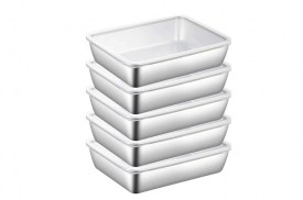 Bandeja acero con tapa plastica